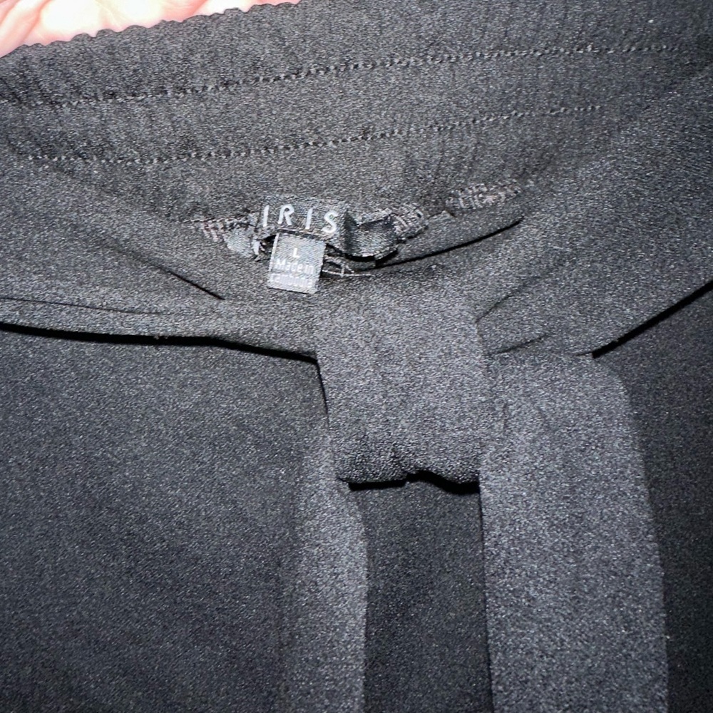 Large Black Wide Leg Dress Pants - Picture 4 of 7